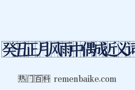 癸丑正月风雨中偶成近义词是什么意思的图片
